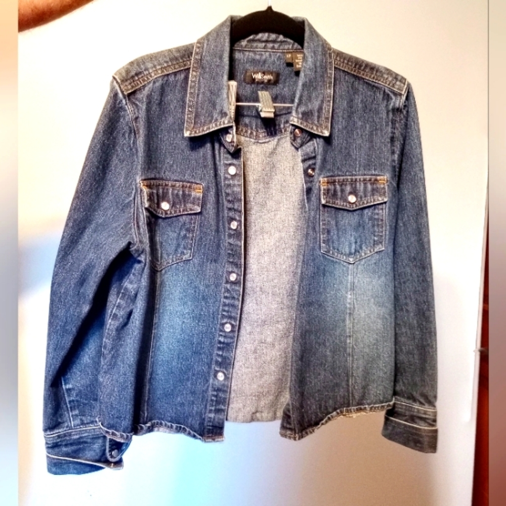 Denim Jean Jacket size Petite Large